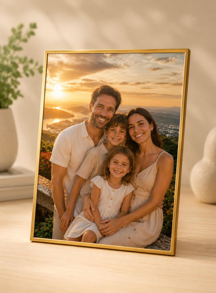 Porta Retrato Duplo Premium Personalizado